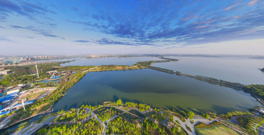 东湖风景区湖景-vr全景城市