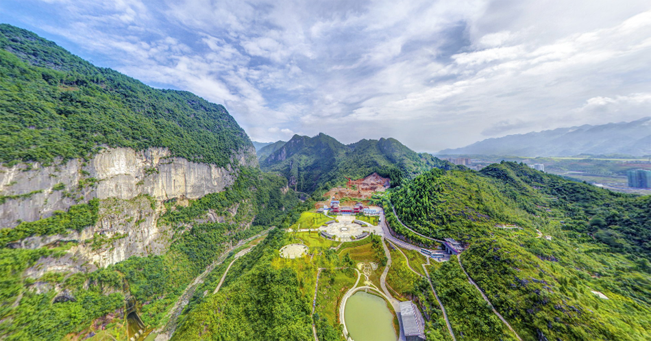 重庆黔江峡谷城-vr全景城市