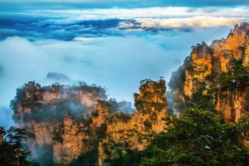 张家界杨家界风景区-vr全景城市
